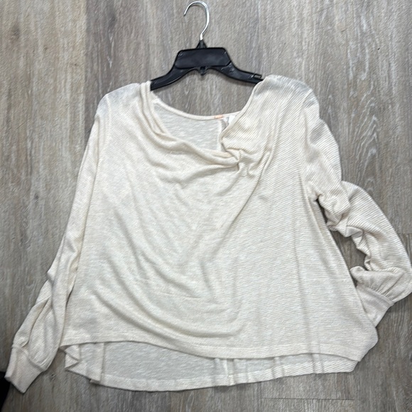 Free People Tops - Free People White Boxy Long Sleeve Blouse